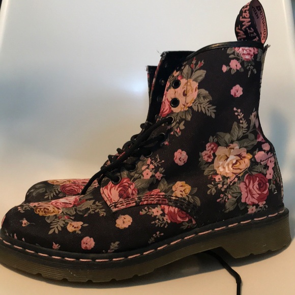 floral print doc martens